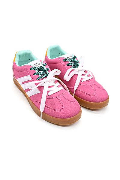 Tmall Pantofi sport pentru femei, din piele ecologică, D1405, fuchsia