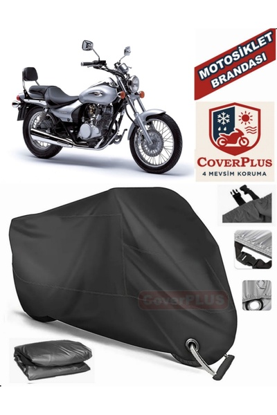 MotoEN Black Lock Compatible Kawasaki El 125 Motor Tarpaulin Motorcycle Tarpa...