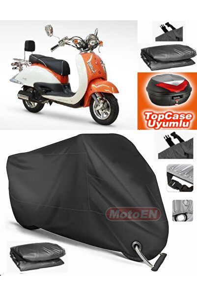 MotoEN قفل أسود متوافق مع الحنين الآسيوي 125 من القماش المشمع Topcase الخلفي ...