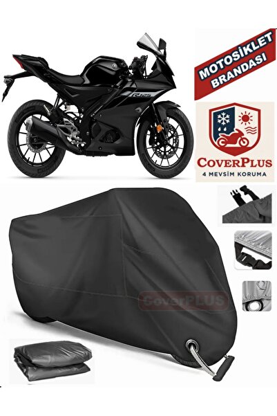 MotoEN Black Lock Compatible Yamaha Yzf R125 Motor Tarpaulin Motorcycle Tarpa...