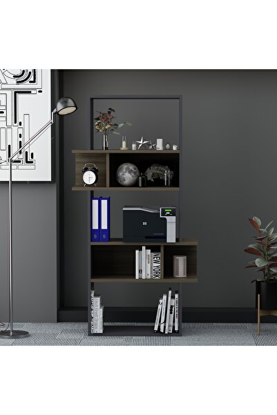 lagomood Infy Kitaplık Antrasit Ceviz