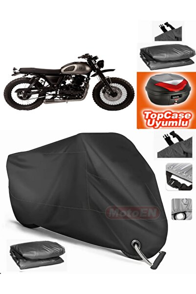 MotoEN قفل أسود متوافق مع Mutt Mushman 250 قماش القنب Topcase الخلفي حقيبة مت...
