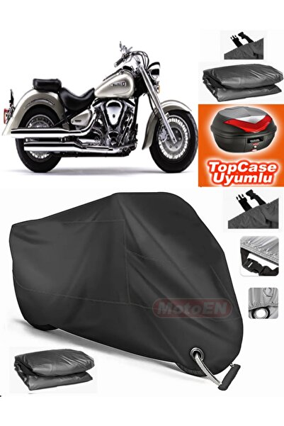 MotoEN قفل أسود متوافق مع Yamaha Wild Star XV 1600 من القماش المشمع Topcase ا...