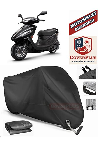MotoEN Black Lock Compatible Kymco Jockey 125 Motor Tarpaulin Motorcycle Tarp...