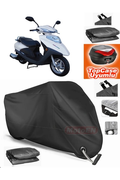 MotoEN قفل أسود متوافق مع Motolux CEO 110 من القماش المشمع Topcase الخلفي الم...