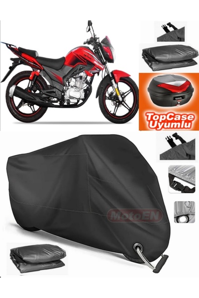 MotoEN Black Lock Compatible Yuki Yx 200 Tarpaulin Topcase Back Bag Compatibl...