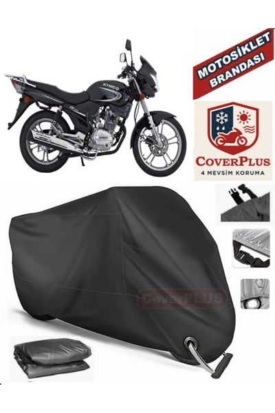 MotoEN قفل أسود متوافق مع Kymco CK 125 Pulsar Motor القماش المشمع للدراجات ال...