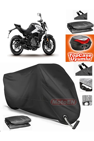 MotoEN Black Lock Compatible Cf Moto 400Nk Tarpaulin Topcase Rear Bag Compati...