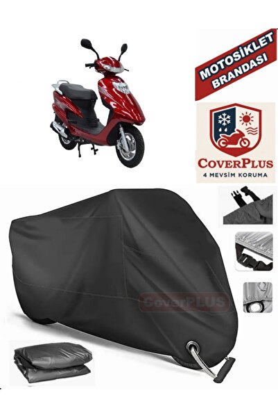 MotoEN Black Lock Compatible Mondial 125 Sfs Engine Tarpaulin Motorcycle Tarp...