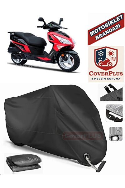 MotoEN Black Lock Compatible Motoran Maxima 150 Motor Tarpaulin Motorcycle Ta...