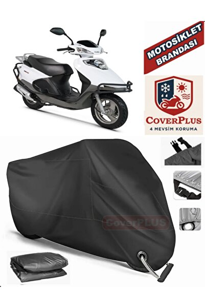 MotoEN Black Lock Compatible Kuba Vn50 Pro Motor Tarpaulin Motorcycle Tarpaul...