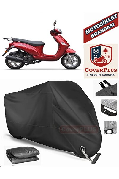 MotoEN قفل أسود متوافق مع القانوني Wiki 125i Motor Tarpaulin دراجة نارية القم...