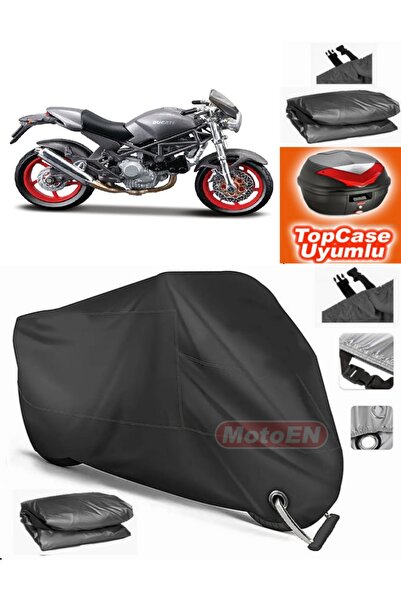 MotoEN Black Lock Compatible Ducati Monster 620Ie Tarpaulin Topcase Rear Bag ...