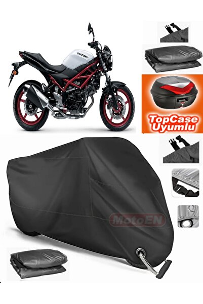 MotoEN قفل أسود متوافق مع سوزوكي SV650X القماش المشمع Topcase الخلفي حقيبة مت...
