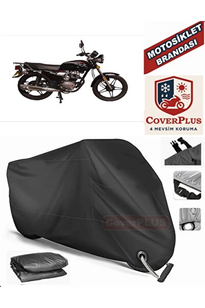 MotoEN Black Lock Compatible Lifan Lion 125 Motor Tarpaulin Motorcycle Tarpau...