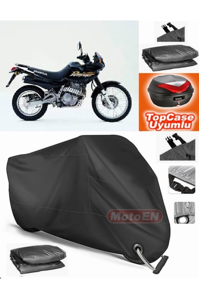MotoEN Black Lock Compatible Honda Nx 650 Dominator Tarpaulin Topcase Rear Ba...