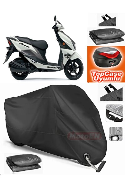 MotoEN قفل أسود متوافق مع سوزوكي أفينيس 125 قماش القنب Topcase الخلفي حقيبة م...