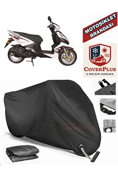 MotoEN Black Lock Compatible Lifan Eagle 125 Motor Tarpaulin Motorcycle Tarpa...