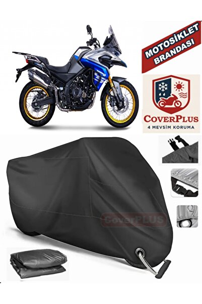 MotoEN Black Lock Compatible Voge 525 Dsx Motor Tarpaulin Motorcycle Tarpauli...