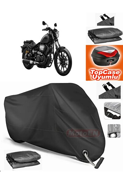 MotoEN Black Lock Compatible Yamaha Xv950 Tarpaulin Topcase Rear Bag Compatib...