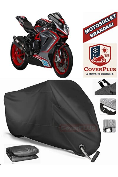 MotoEN Black Lock Compatible Mv Agusta F3 800 Motor Tarpaulin Motorcycle Tarp...