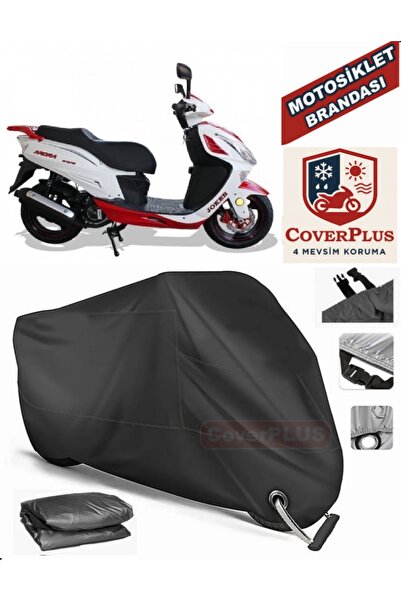 MotoEN Black Lock Compatible Arora Ar 150 T8-H Joker Motor Tarpaulin Motorcyc...