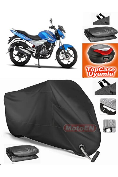 MotoEN Black Lock Compatible Bajaj Discover 125 Tarpaulin Topcase Rear Bag Co...