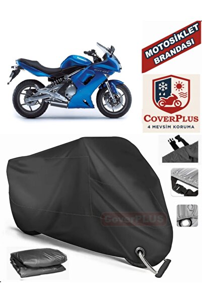 MotoEN Black Lock Compatible Kawasaki Er-6 F Motor Tarpaulin Motorcycle Tarpa...