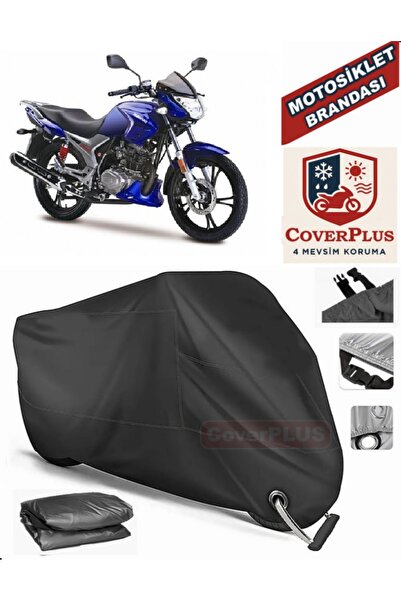 MotoEN Black Lock Compatible Haojue Hj 150-9 Motor Tarpaulin Motorcycle Tarpa...
