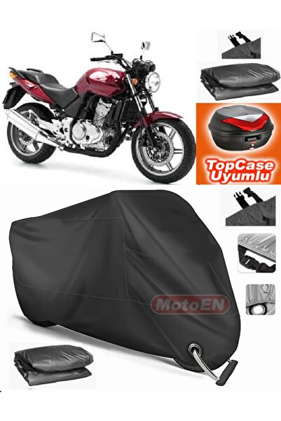 MotoEN Black Lock Compatible Honda Cbf 500 Tarpaulin Topcase Rear Bag Compati...