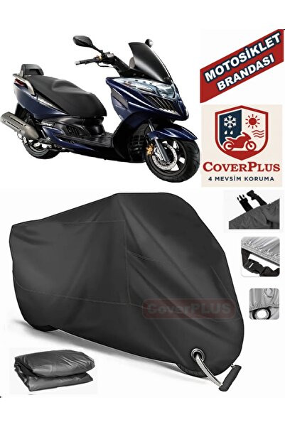MotoEN Black Lock Compatible Kymco Dink 200I Motor Tarpaulin Motorcycle Tarpa...