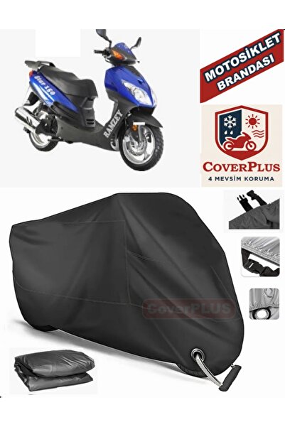 MotoEN Black Lock Compatible Ramzey Star 125 L Motor Tarpaulin Motorcycle Tar...