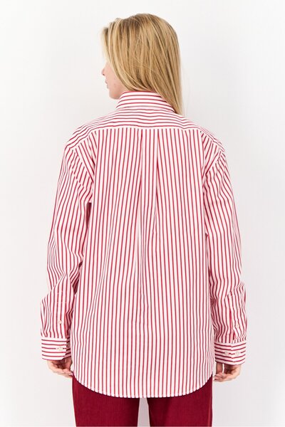 Esprit Women Regular Fit Stipe Long Sleeves Casual Shirt, Multicolor