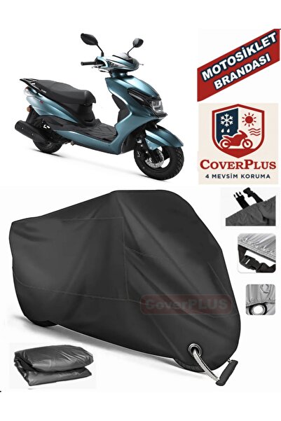 MotoEN Black Lock Compatible Kuba Space 50 Pro Motor Tarpaulin Motorcycle Tar...
