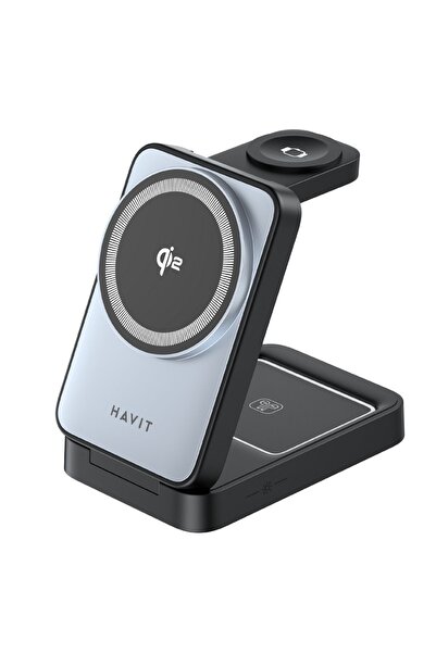 Havit W3103 3'ü 1 Arada Hızlı Kablosuz Şarj Cihazı (15W Fast)