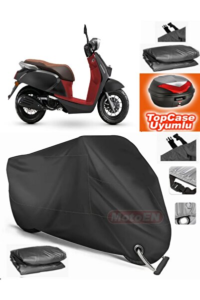 MotoEN قفل أسود متوافق مع QJ LTM 125 من القماش المشمع Topcase الخلفي المتوافق...