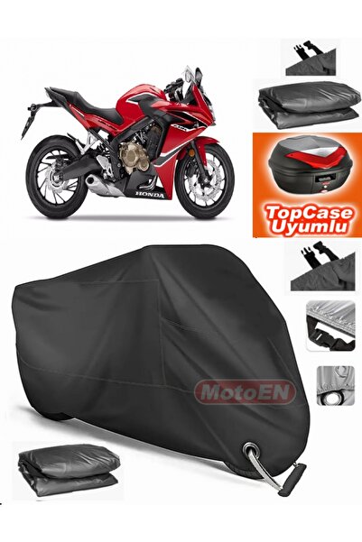 MotoEN Black Lock Compatible Honda Cbr 650 F Tarpaulin Topcase Rear Bag Compa...