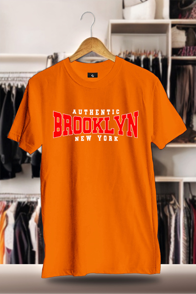 SELF CONTROL Pamuk lu Oversize kroj Štampano Unisex narandžasta T-shirt | Bro...