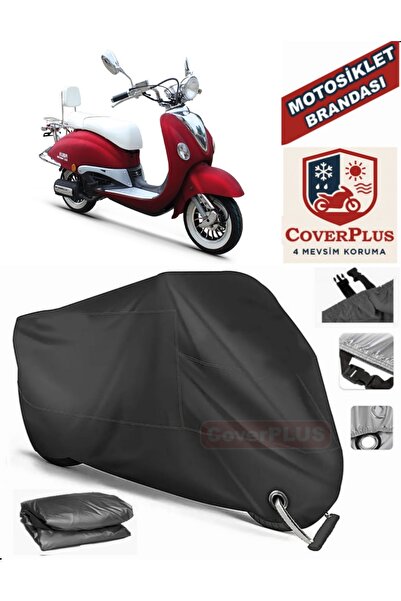 MotoEN قفل أسود متوافق مع Kuba Nirvana 150 Motor Tarpaulin دراجة نارية قماش ا...