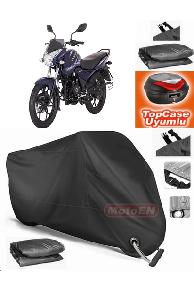 MotoEN قفل أسود متوافق مع Bajaj Discover 150 S Canvas Topcase Rear Bag متوافق...