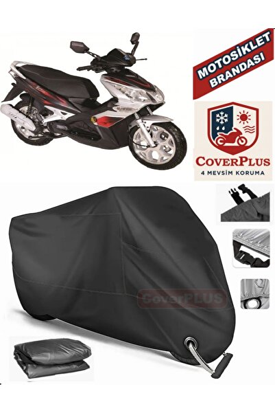 MotoEN قفل أسود متوافق مع Bisan Teos 125 Motor Tarpaulin دراجة نارية قماش الق...