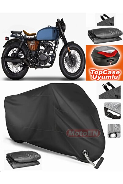 MotoEN قفل أسود متوافق مع Brixton Rayburn 125 قماش القنب Topcase الخلفي حقيبة...