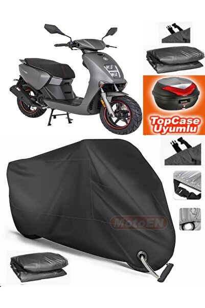 MotoEN Black Lock Compatible Mondial 50 Tab Tarpaulin Topcase Back Bag Compat...
