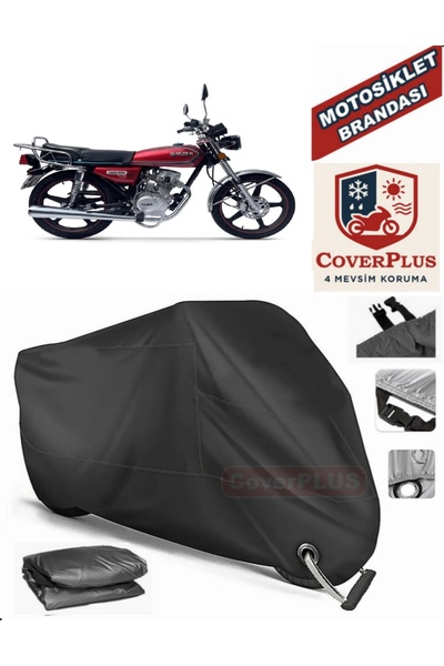 MotoEN Black Lock Compatible Kuba Cg150 Engine Tarpaulin Motorcycle Tarpaulin...