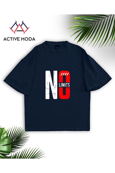 ACTIVE MODA -Men's Short Sleeve No Printed Tshirt Large Size Oversize Cotton Fabric