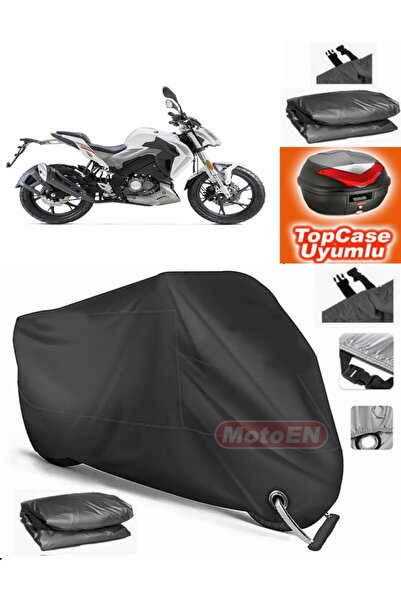 MotoEN Black Lock Compatible Benelli 125-S Tarpaulin Topcase Rear Bag Compati...