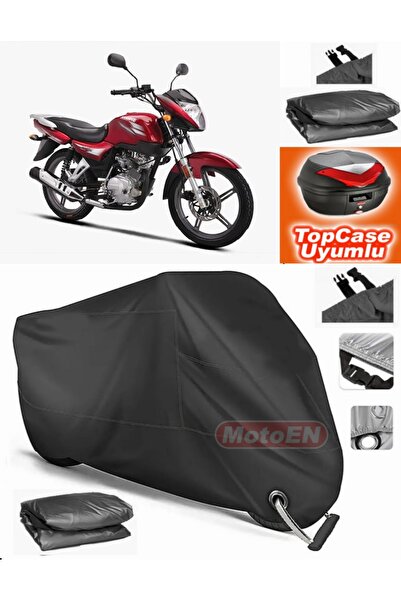 MotoEN Black Lock Compatible Asya Legent 150 Tarpaulin Topcase Rear Bag Compa...