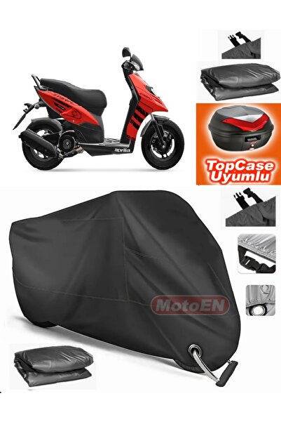 MotoEN قفل أسود متوافق مع Aprilia SR 150 قماش القنب Topcase الخلفي حقيبة متوا...