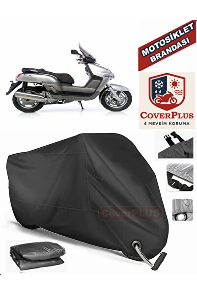MotoEN قفل أسود متوافق مع Yamaha Vercity 300 Motor Tarpaulin Motorcycle Tarpa...