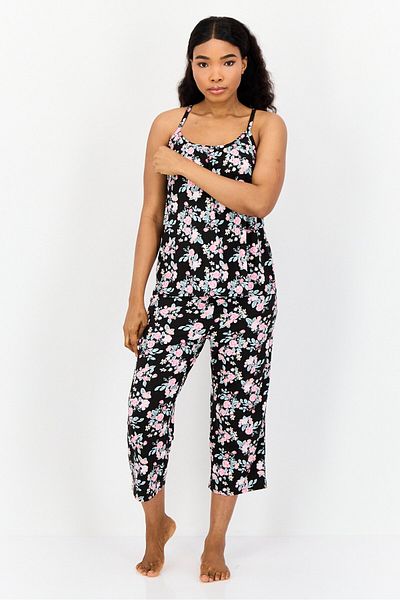Kensie Women 2 Pieces Floral Print Pajama Set, Multicolor
